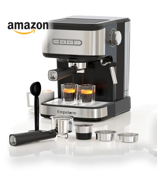 2-in-1 Coffee Maker with Milk Frother Steam Wand — Espresso Machines, Empstorm