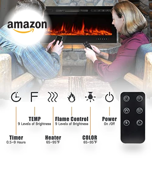70 inch Electric Fireplace Insert — Electric Heating Solutions, CharaVector
