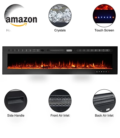 70 inch Electric Fireplace Insert — Electric Heating Solutions, CharaVector
