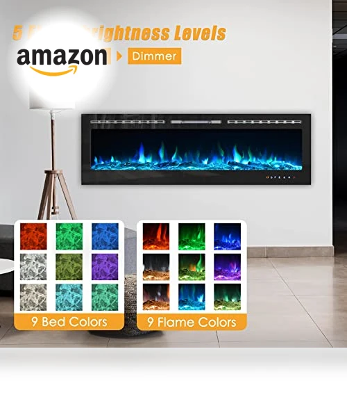 70 inch Electric Fireplace Insert — Electric Heating Solutions, CharaVector