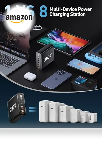 8-Port USB C Charging Station — Chargers & Adapters, Ediliow