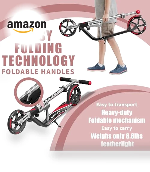 Adjustable Height Foldable Scooter — Push Scooters, LEEYV