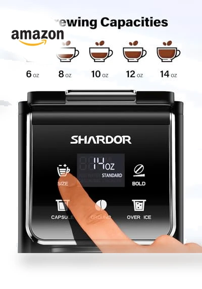 Coffee Maker Hot & Iced With Bold Setting — Chilled Coffee Delights, SHARDOR