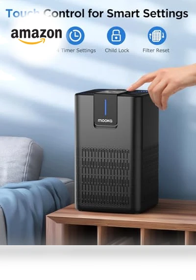 H13 HEPA Air Purifier with Aromatherapy Function — HEPA Air Purifiers, Mooka