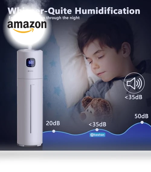 Large Ultrasonic Cool Mist Humidifier — Air Moisturizers, Akeshan