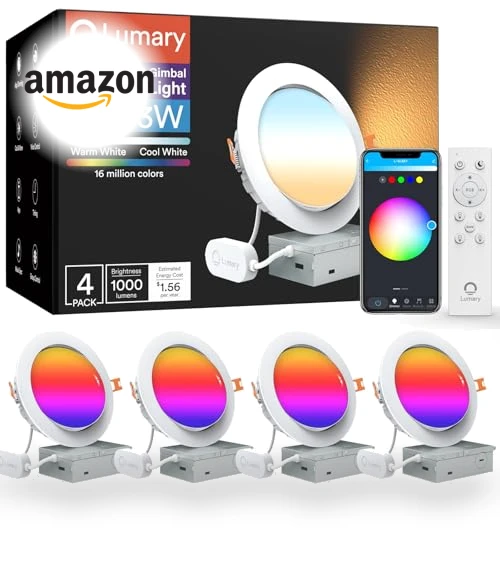 Smart Gimbal Recessed Lighting 6 Inch — LED, Lumary