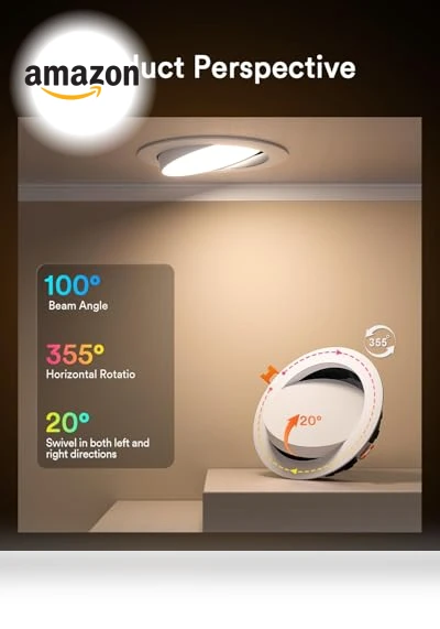 Smart Gimbal Recessed Lighting 6 Inch — LED, Lumary