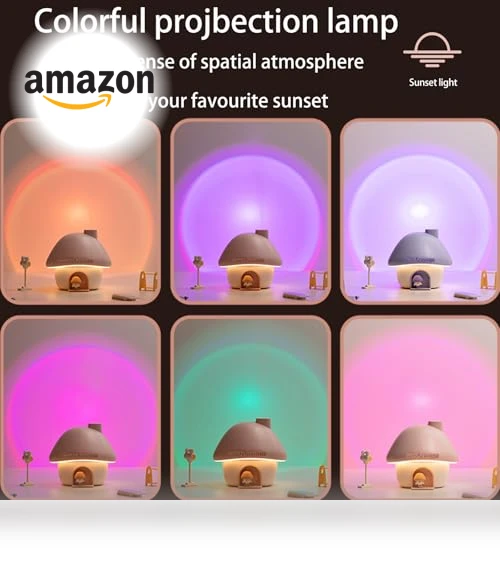 Ultrasonic Humidifier with Sunset Light — Air Moisturizers, fuliying