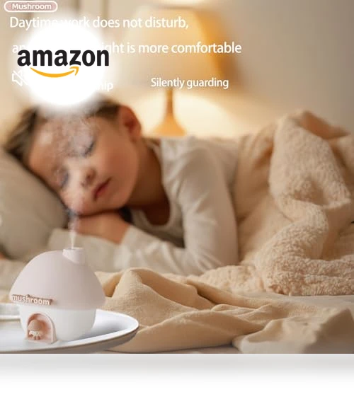 Ultrasonic Humidifier with Sunset Light — Air Moisturizers, fuliying