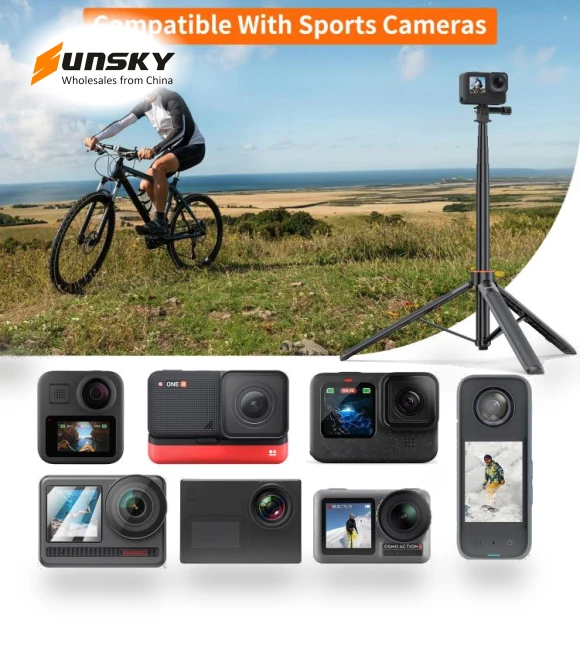 1.4m Action Camera Selfie Stick Tripod — Selfie Sticks, PULUZ