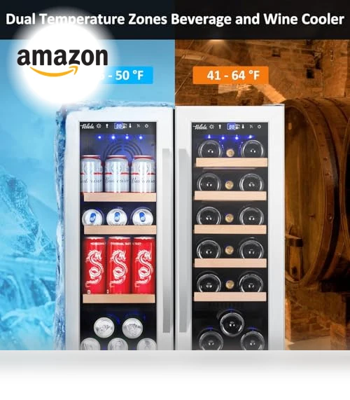 Dual Zone Wine and Beverage Refrigerator — Cooling Systems, Velieta