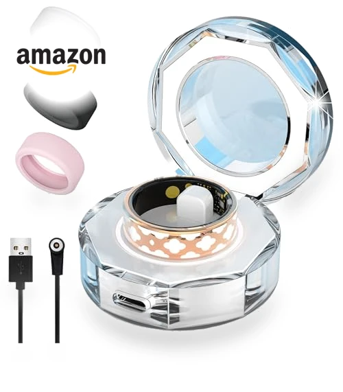 Enamel Flower Pattern Health Tracker Smart Ring — Smart Rings, UniJethro