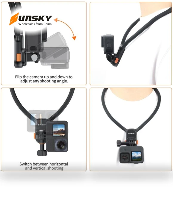 Lazy Neck Bracket Magnetic Quick Release POV View Mount — Chest Camera Mounts, PULUZ