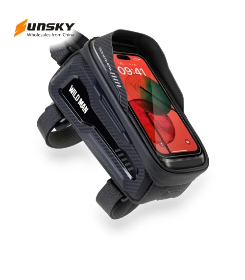 Outdoor Cycling Bicycle Phone Touch Screen Waterproof Front Beam Bag — Pack Accessories, WILD MAN