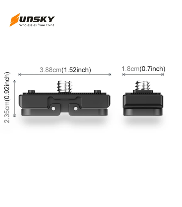Quick Release 1/4 inch Folding Base — Tripod Mount Rings, PULUZ