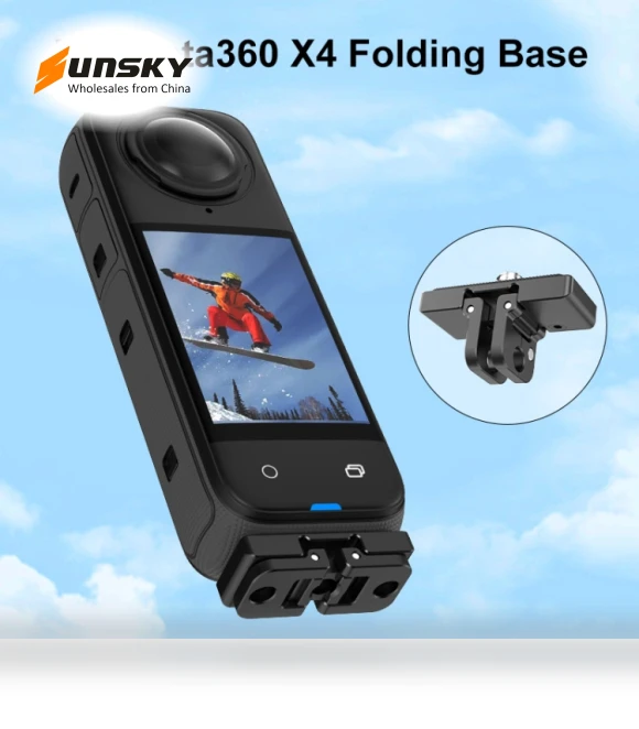 Quick Release 1/4 inch Folding Base — Tripod Mount Rings, PULUZ