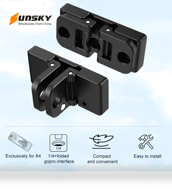 Quick Release 1/4 inch Folding Base — Tripod Mount Rings, PULUZ