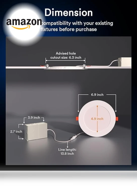 Smart Recessed Lighting 6 Inch — LED, Lumary