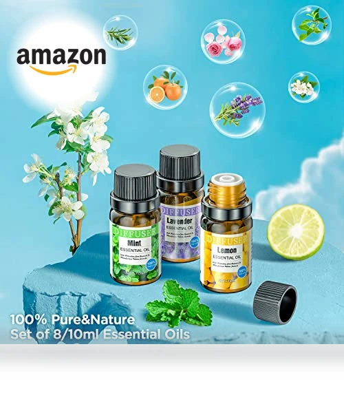 Aroma Diffuser with Essential Oils Set — Air Moisturizers, Dynooper