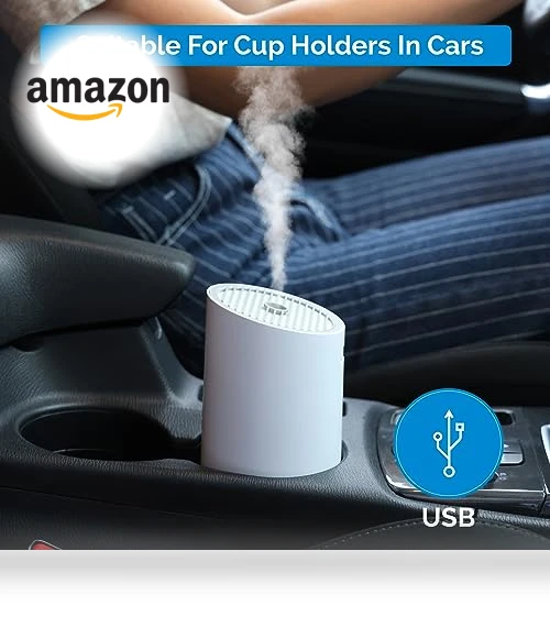 Mini Humidifier with LED Light — Air Moisturizers, HomBreez