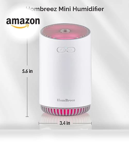 Mini Humidifier with LED Light — Air Moisturizers, HomBreez