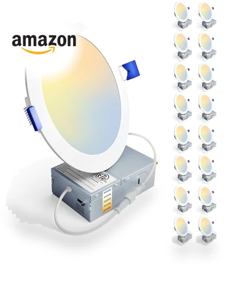 16 Pack 6 Inch LED Recessed Ceiling Light — Kits, Ensenior