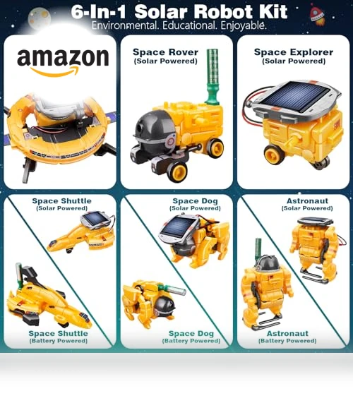 6-in-1 Solar Robot Toys — Solar Power, Dioju