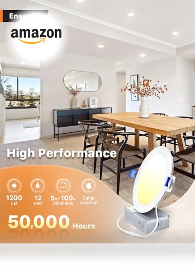 6 Inch LED Recessed Ceiling Light — Kits, Ensenior