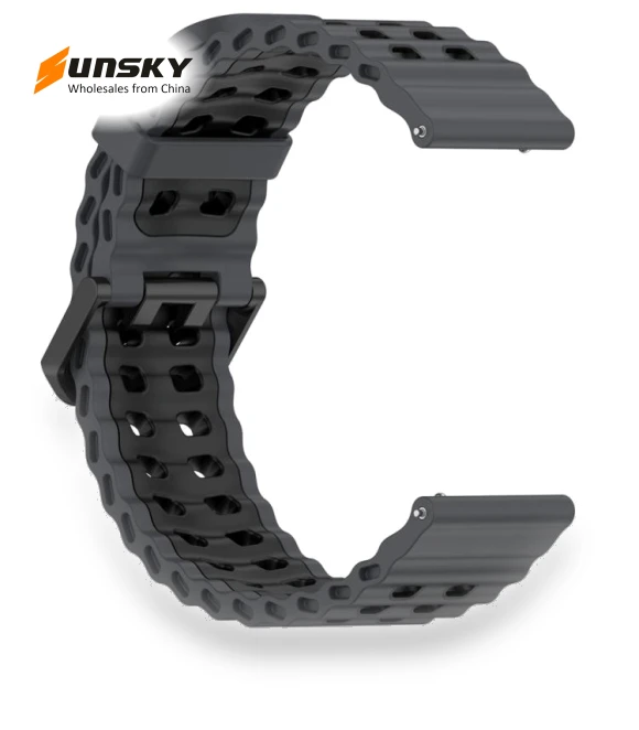 Ocean Dual Pin Buckle Silicone Watch Band — Bands