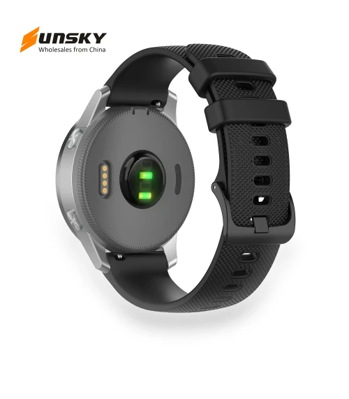 Small Plaid Silicone Watch Band — Smartwatch Straps, Garmin