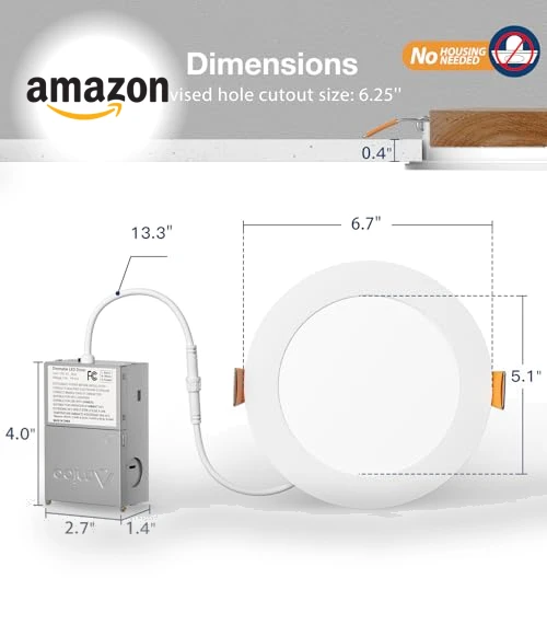 Ultra-Thin LED Recessed Ceiling Light — Kits, Amico