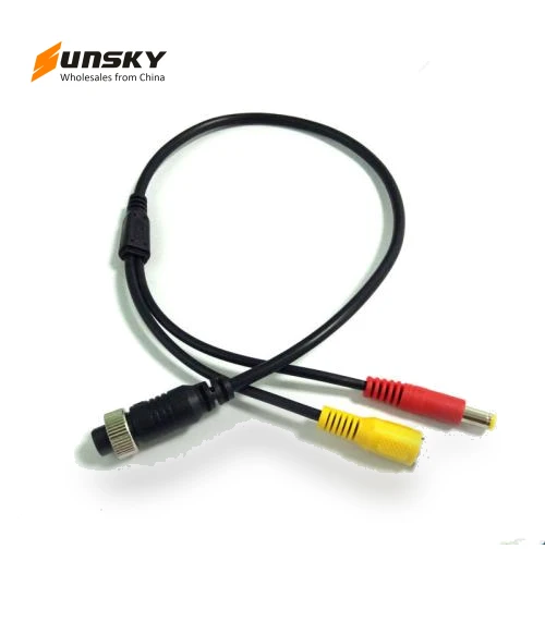 Aviation Female to RCA Female DC Male Car Camera Adapter Connector Wire — Connectors & Adapters