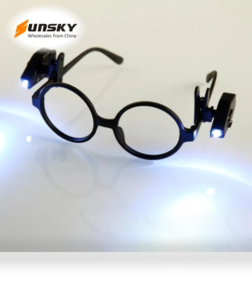 Mini LED Flashlight Adjustable Eyeglass Clip Light — Reading Lights