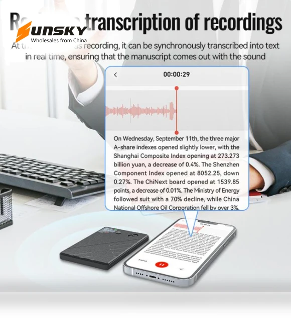 OLED Display Smart AI Magnetic Recorder — Portable Audio Recorders, JNN