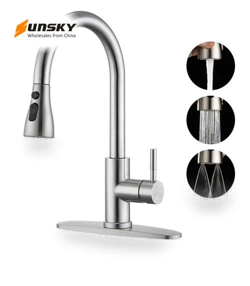 Pull-Out 3 Modes Kitchen Faucet — Smart-Touch Kitchen Faucets