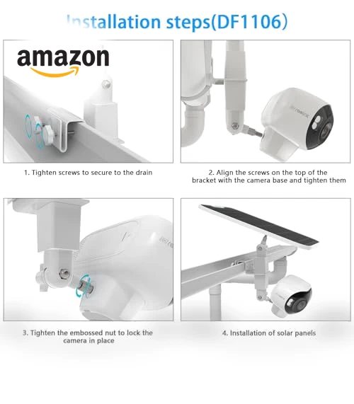 2-in-1 Gutter Bracket Mount for Security Camera and Solar Panel — Surveillance Enclosures & Mounts, VOMENC