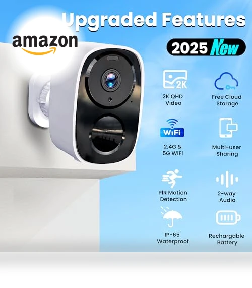 2K Security Camera Wireless Outdoor — Security Cameras, HITELLARCAM
