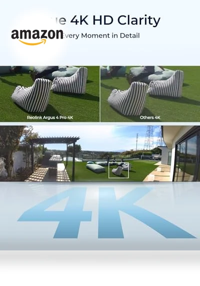 Argus 4 Pro Home Security Camera with Solar Panel, Reolink