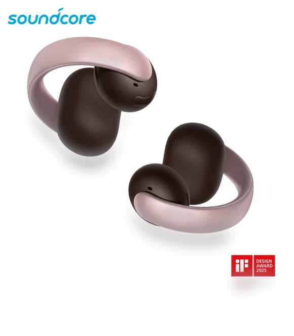 Open-Ear Clip-On Earbuds with Adaptive Comfort — In-Ear Headphones, Soundcore