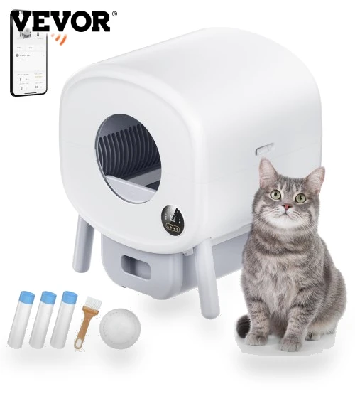 Self Cleaning Cat Litter Box with Odor Removal APP Control — Training Systems, VEVOR
