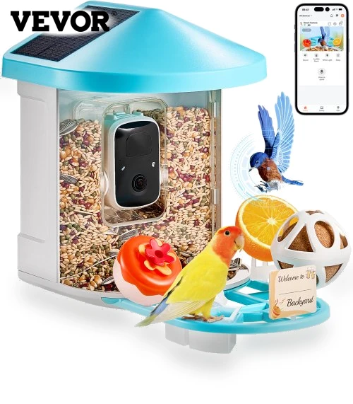 Smart Bird Feeder with Camera — Outdoor & Wildlife Cameras, VEVOR