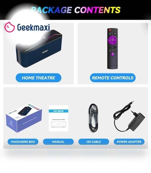 Media Player Speaker — Ultra HD Media Players, H96 Max