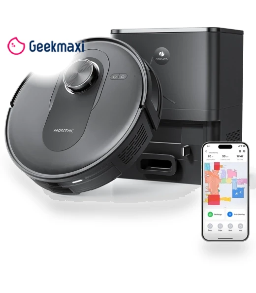 Robot Vacuum and Mop Combo with Self-emptying Station — Smart Cleaning Robots, Proscenic