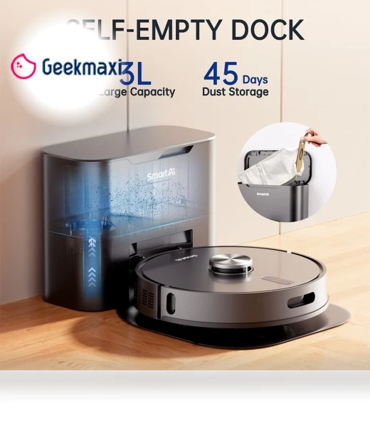 Robot Vacuum Cleaner with Base Station — Smart Cleaning Robots, SmartAI