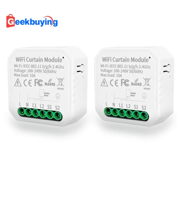 Smart Curtain Switch Controller — Smart Home Hubs & Controllers, Tuya