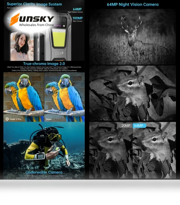 Tank 2 Pro Night Vision Projector Rugged Phone — Network Phones, Unihertz