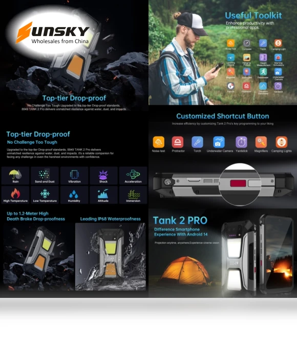 Tank 2 Pro Night Vision Projector Rugged Phone — Network Phones, Unihertz