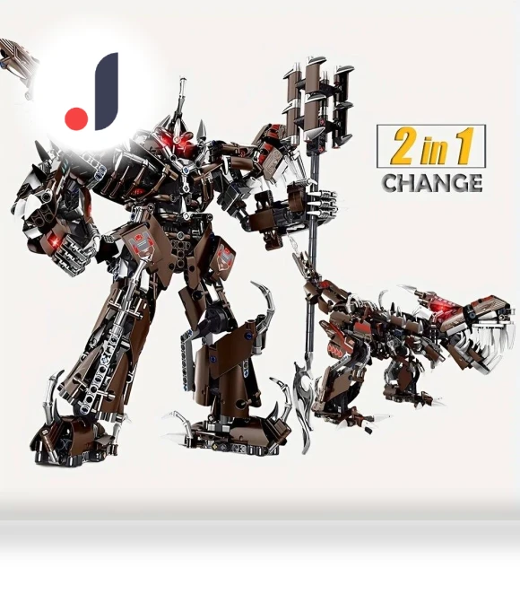 2-in-1 Movie Series Robot-Dragon Mechanical Building Blocks Toy Set — Construction Kits, KAZI