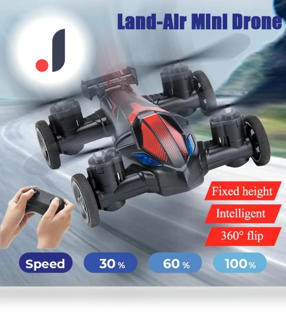 2-in-1 Radio-Controlled Drone Land-Air — RC Helicopters, JJRC