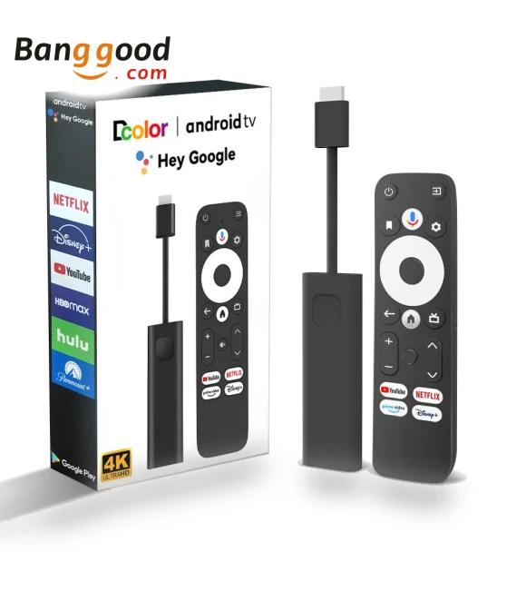 Android TV Stick 4K Streaming Media Player — Ultra HD Media Players, Dcolor